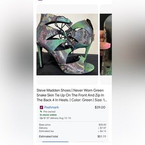 Steve Madden Snakeskin Tie-on Herls